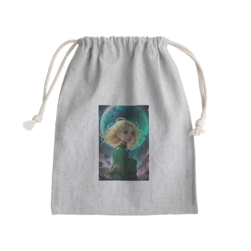 宇宙の凛とした姫 アメジスト 2846 Mini Drawstring Bag