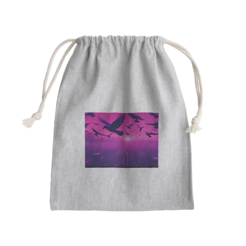 都会の鳩 Mini Drawstring Bag