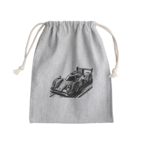 シャープなデザインのスポーツカー Mini Drawstring Bag