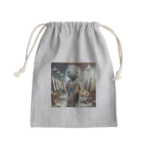 美術の先生：学校シリーズ Mini Drawstring Bag