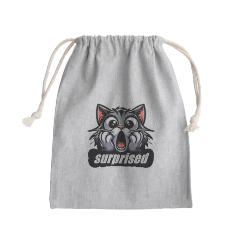 ビックリ猫Ⅱ Mini Drawstring Bag