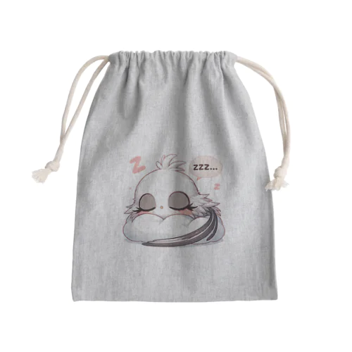 Long-tailed Tit 7 Mini Drawstring Bag