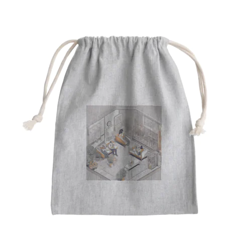 白い部屋　～リラックスタイム～ Mini Drawstring Bag