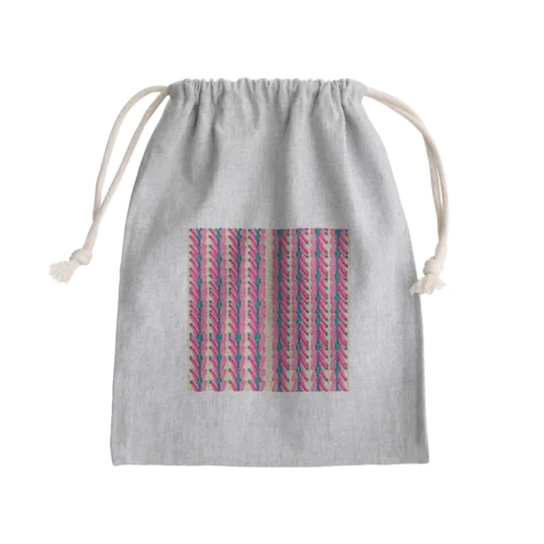 縞柄a Mini Drawstring Bag