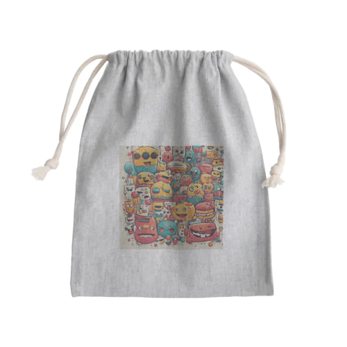 ハッピー Mini Drawstring Bag