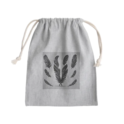 feathers of hope Mini Drawstring Bag