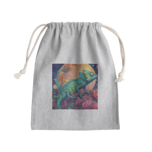 月とカメレオン Mini Drawstring Bag