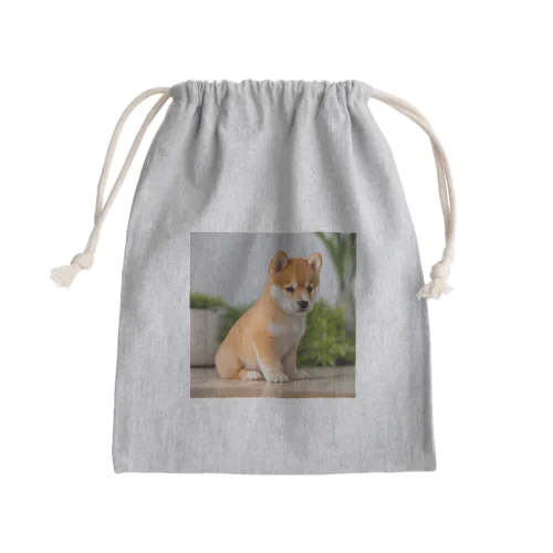 柴犬の子犬 Mini Drawstring Bag