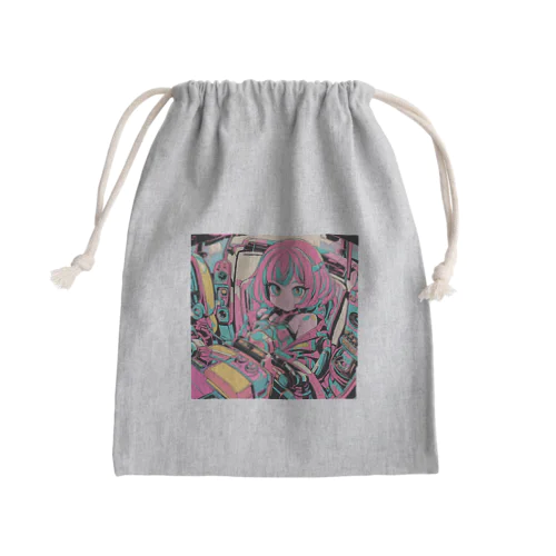 コックピット♪操縦席ガール♪ Mini Drawstring Bag