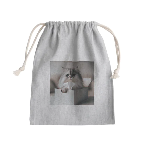 暖かいにゃ〜 Mini Drawstring Bag