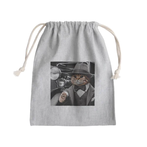 紳士猫 Mini Drawstring Bag