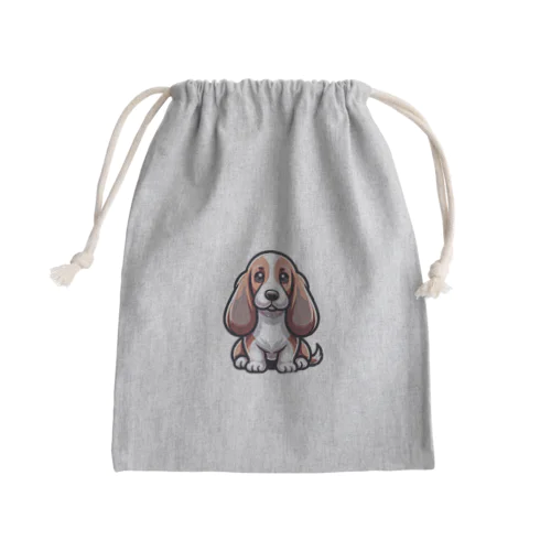 バセット・ハウンド【かわいい動物たち】 Mini Drawstring Bag