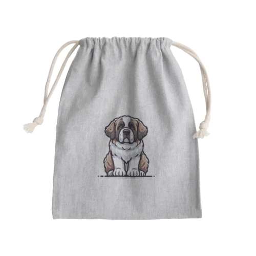 セント・バーナード【かわいい動物たち】 Mini Drawstring Bag