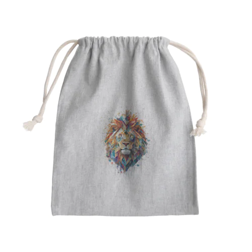 抽象的なライオンスプラッシュTシャツ Mini Drawstring Bag