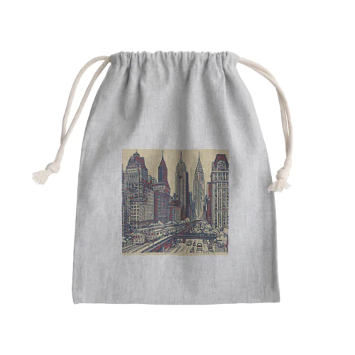  urban landscape Mini Drawstring Bag