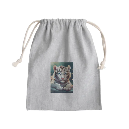 可愛いホワイトタイガー Mini Drawstring Bag