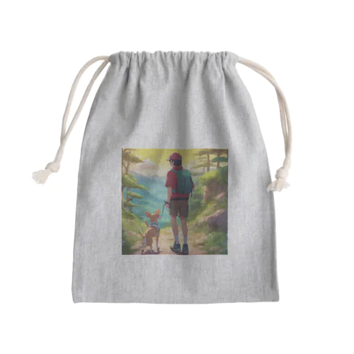 チワワと夕焼け散歩 Mini Drawstring Bag