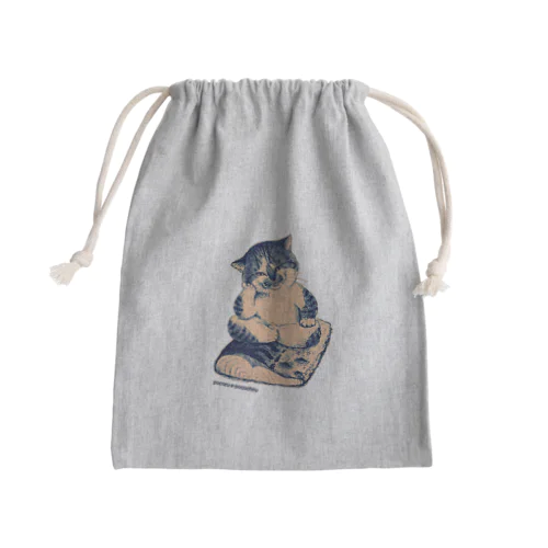 鯖の上にも三年。 Mini Drawstring Bag