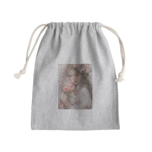 バラの花束と女性　なでしこ1478 Mini Drawstring Bag