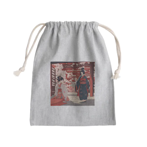 日本文化 Mini Drawstring Bag