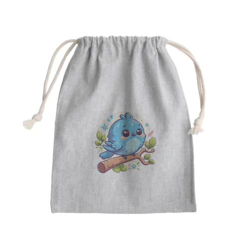 鳥 Mini Drawstring Bag