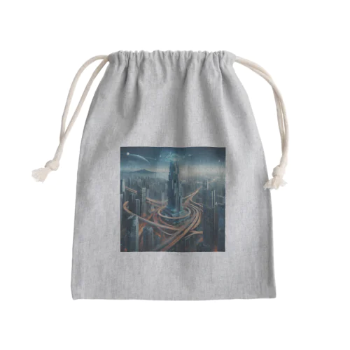 現代版バベルの塔 Mini Drawstring Bag