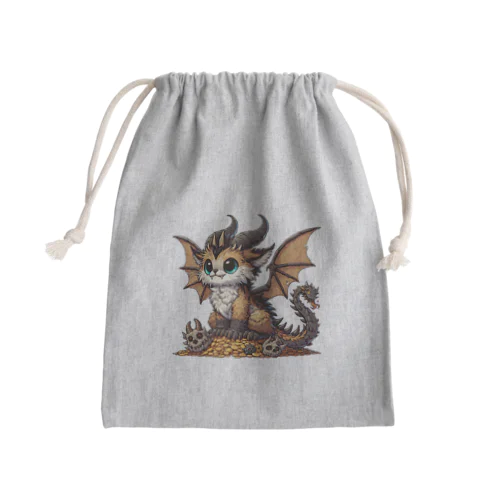 猫ドラゴン Mini Drawstring Bag