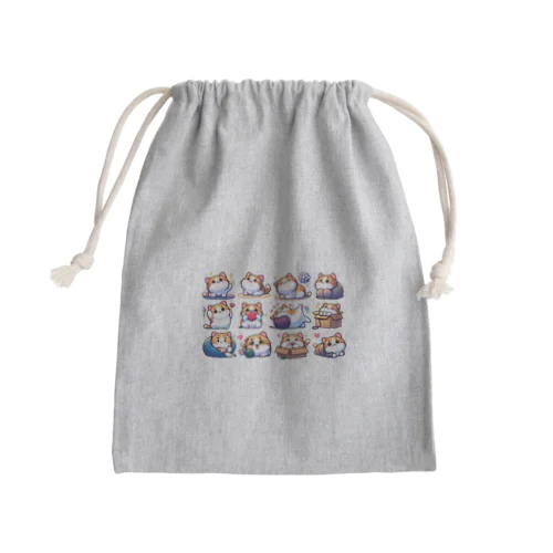 癒しcat Mini Drawstring Bag