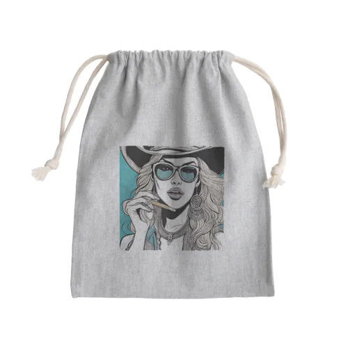 カウガール Mini Drawstring Bag