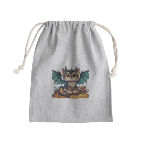 猫ドラゴン　背景透過ver Mini Drawstring Bag