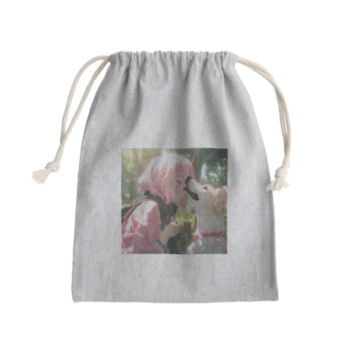 犬との素敵な週末 Mini Drawstring Bag