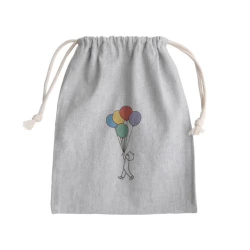 風船と男の子 Mini Drawstring Bag