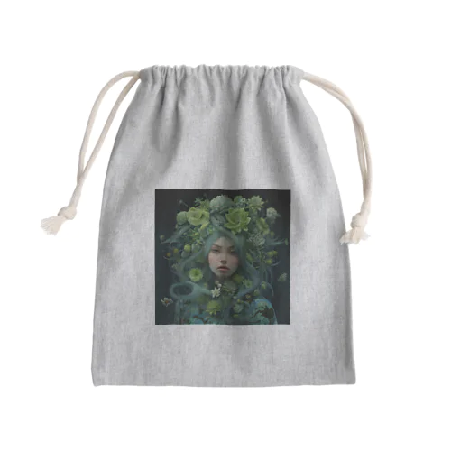 グリーン好きの女性　なでしこ1478 Mini Drawstring Bag