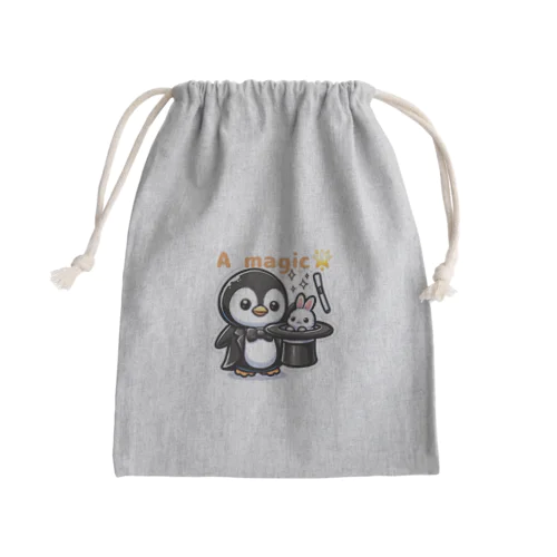 おめかしPenguin、魔法使いになる。 Mini Drawstring Bag