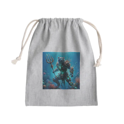 深海のドルフィン・サバイバー Mini Drawstring Bag