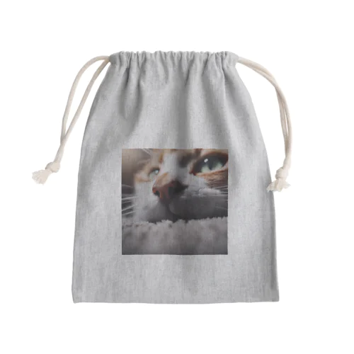 カーペットでごろんとする猫 Mini Drawstring Bag