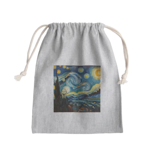 漂う叫び Mini Drawstring Bag