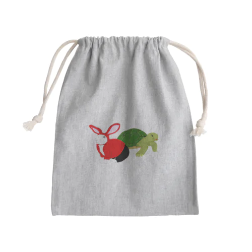 兎と亀 Mini Drawstring Bag