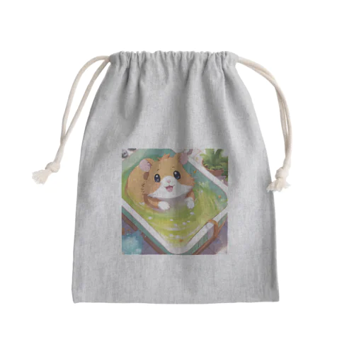 お風呂ハムスター Mini Drawstring Bag