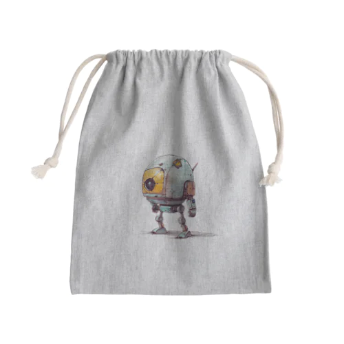 レトロ戦闘ロボットＲ Mini Drawstring Bag