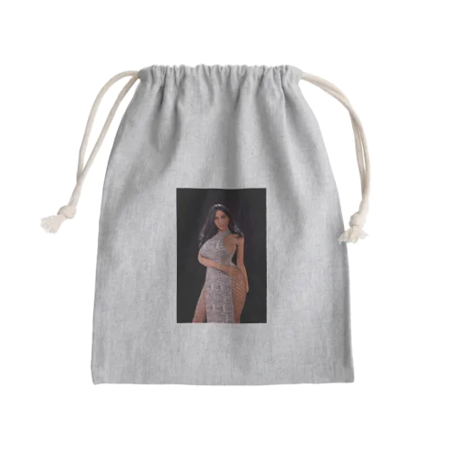 Schwarzhaarige real sexdoll Mini Drawstring Bag