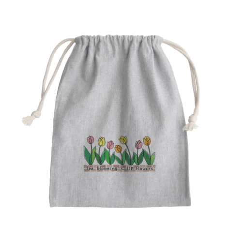 The blooming tulip flowers Mini Drawstring Bag
