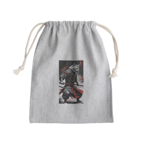 サムライ猫パート1[SAMURAI　CAT] Mini Drawstring Bag