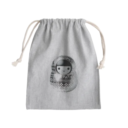 アルミホイルこけし Mini Drawstring Bag