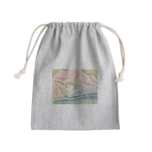 ねこ♡寝子 Mini Drawstring Bag