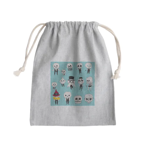 ドクロいっぱい💀 Mini Drawstring Bag