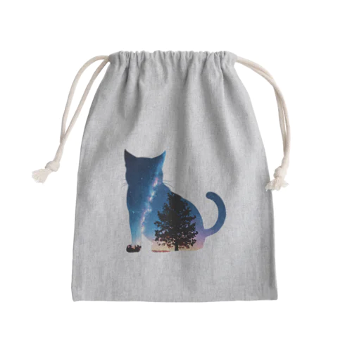 星空と猫_006 Mini Drawstring Bag