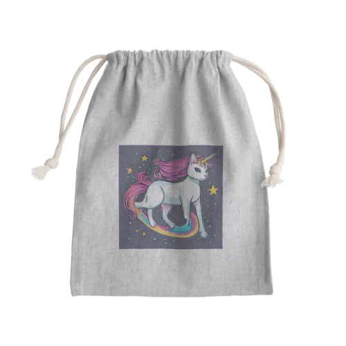 ユニ猫 Mini Drawstring Bag