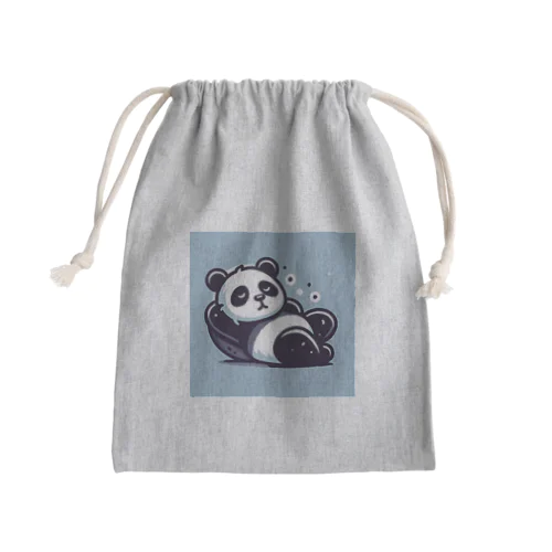 ふわふわのパンダ Mini Drawstring Bag