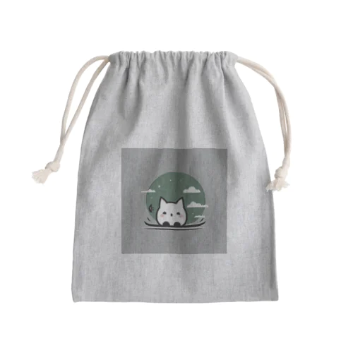 月影の足跡：ちょっと遠いニャ Mini Drawstring Bag